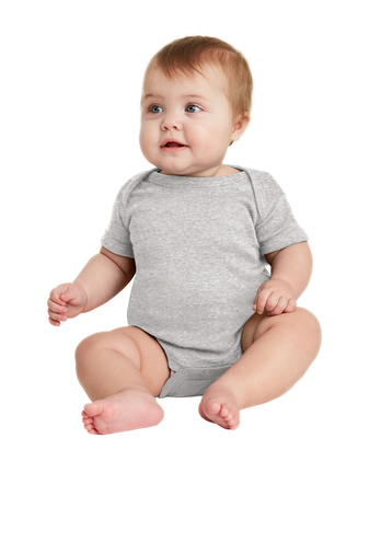 Rabbit Skins   Infant Short Sleeve Baby Rib Bodysuit. RS4400