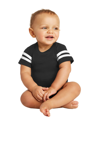Rabbit Skins   Infant Football Fine Jersey Bodysuit. RS4437
