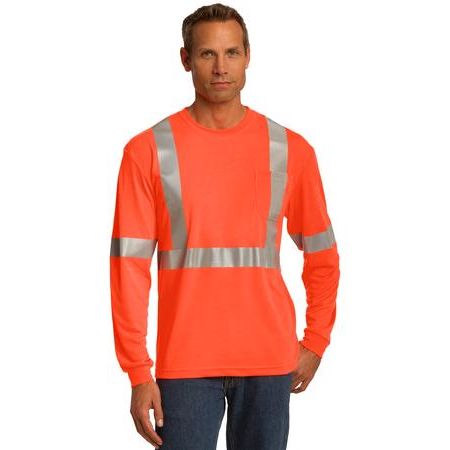CornerStone ®  ANSI 107 Class 2 Long Sleeve Safety T-Shirt. CS401LS